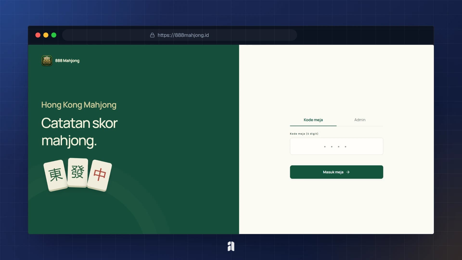 888 Mahjong Platform Pencatatan Skor